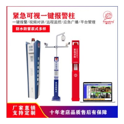 獅子王一鍵可視報(bào)警柱景區(qū)一鍵報(bào)警柱車(chē)站一鍵求助校園一鍵報(bào)警柱